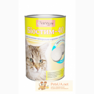 Биостим 40 для кошек белковая витаминно-минеральная добавка
