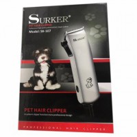 Машинка для стрижки собак Surker SK-107 в комплект входит 4 насадки, ножницы, расчёска, щётка