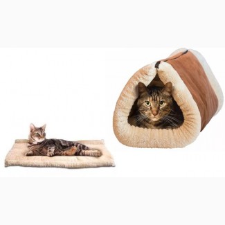 Коврик туннель для кошек 2 In 1 Kitty Shock Tunnel Bed Mat