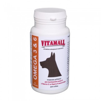 Vitamall (Витамолл) OMEGA 3 6 (ОМЕГА 3 и 6) пищевая добавка для собак