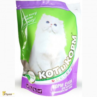 КотИкорм - Сухой Премиум корм для взрослых кошек длинношерстных пород