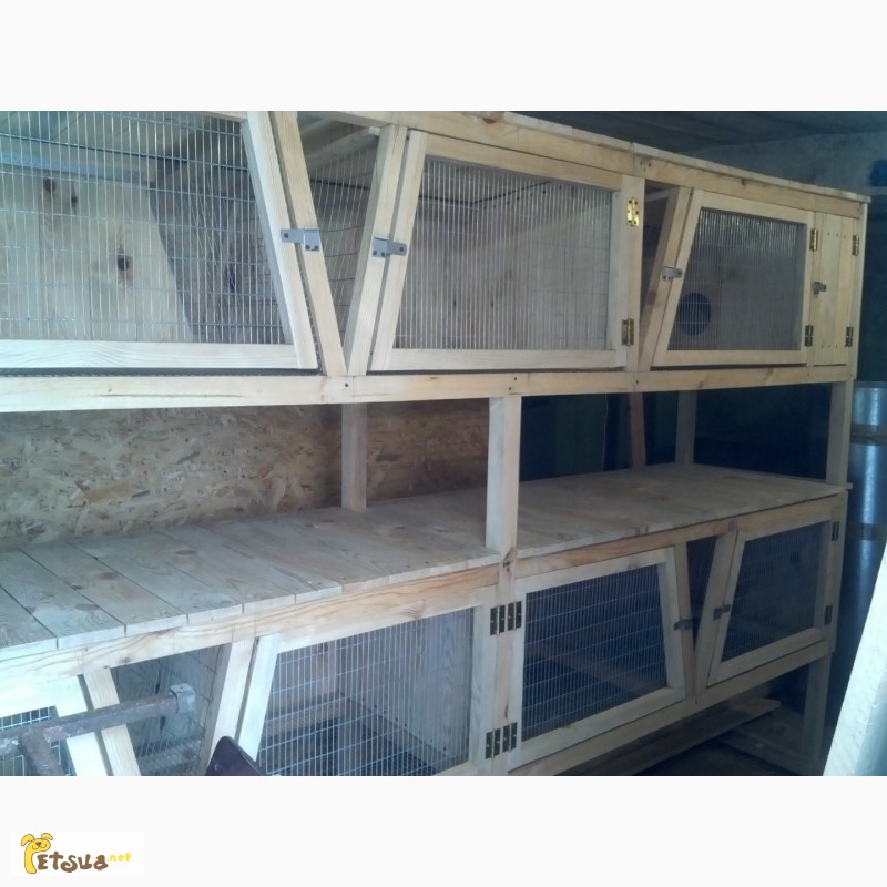 Фото 2. Купить деревянные клетки для кроликов