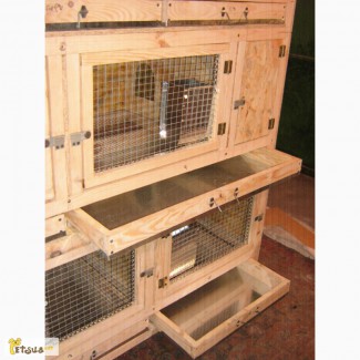 Купить деревянные клетки для кроликов