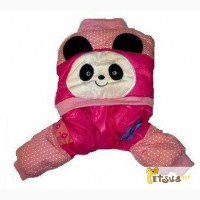 Зимние комбинезоны Панда розовый для собаки